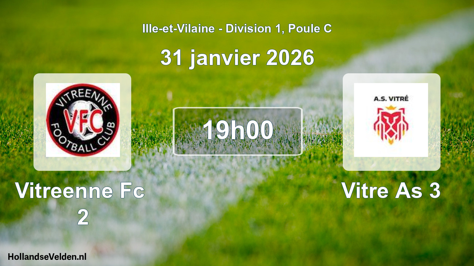 Scheduled Match: Vitreenne Fc 2 - Vitre As 3 (31 January 2026)