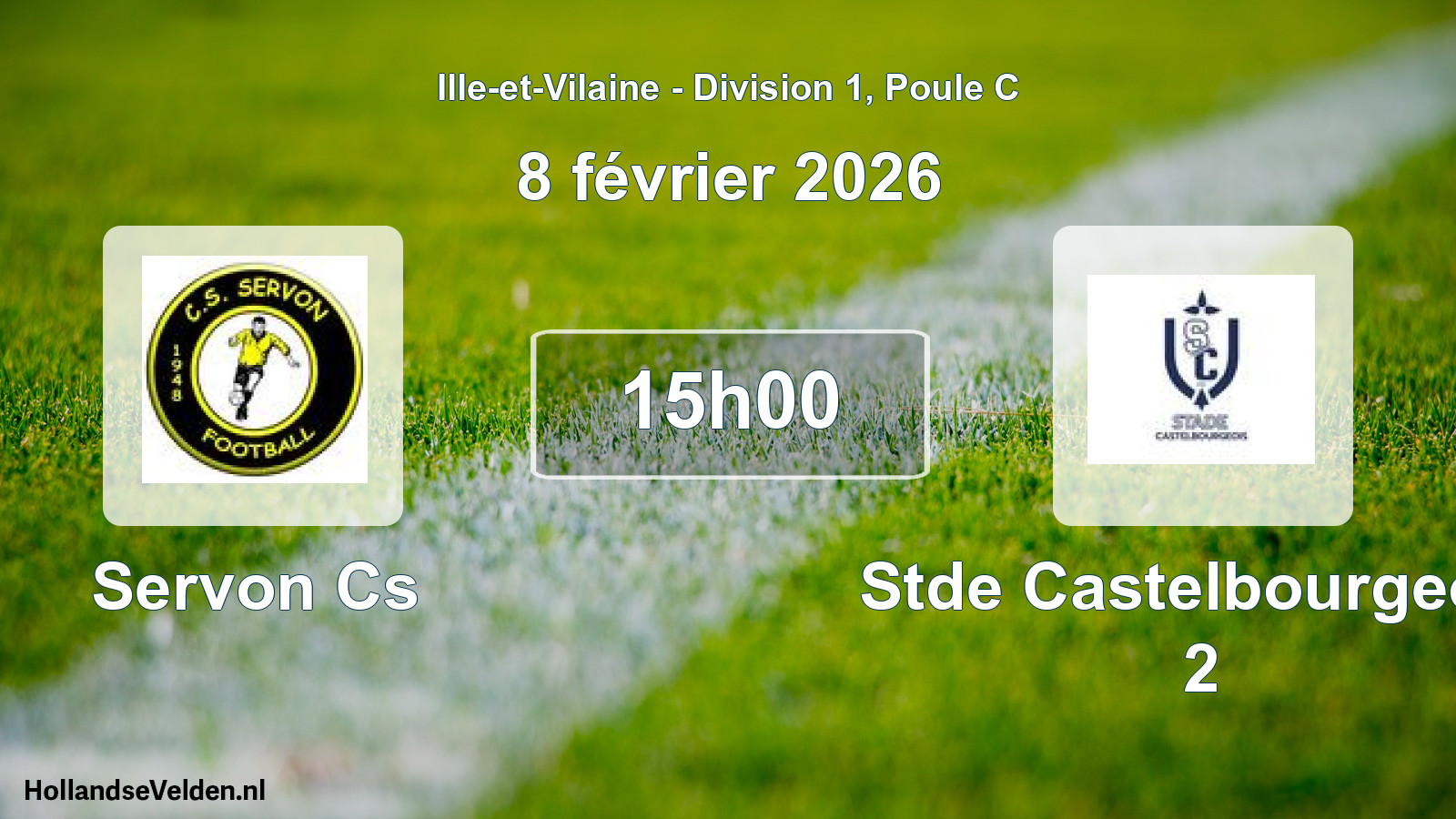 Geplande wedstrijd: Servon Cs - Stde Castelbourgeois 2 (8 février 2026)