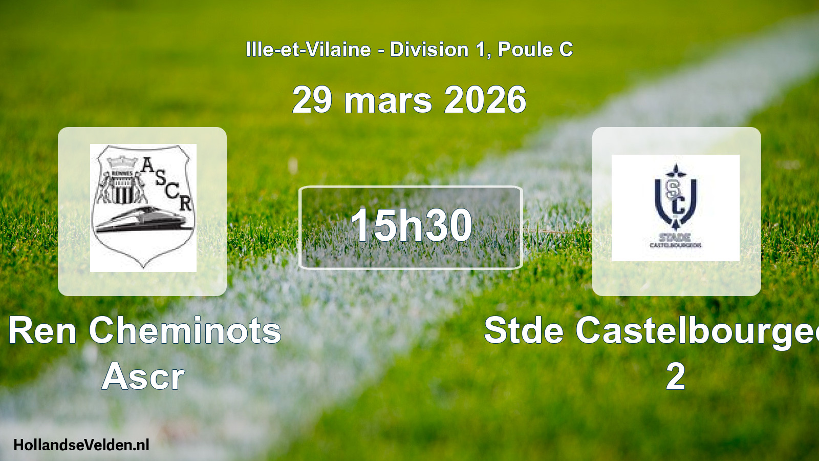Scheduled Match: Ren Cheminots Ascr - Stde Castelbourgeois 2 (29 March 2026)