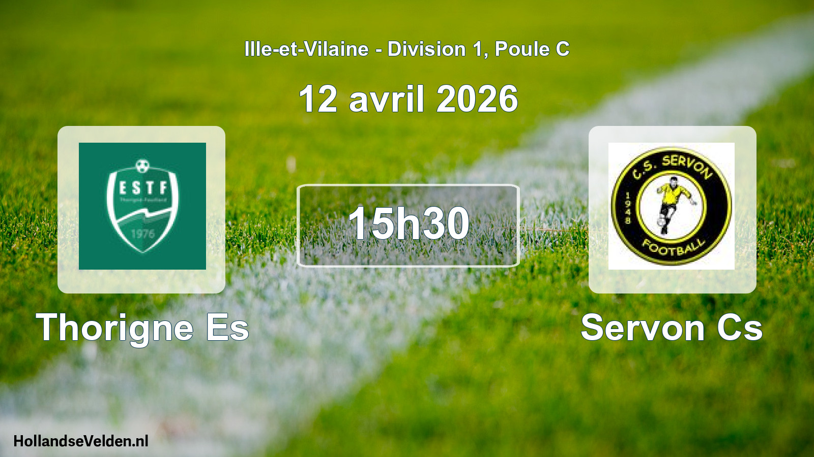 Geplande wedstrijd: Thorigne Es - Servon Cs (12 avril 2026)