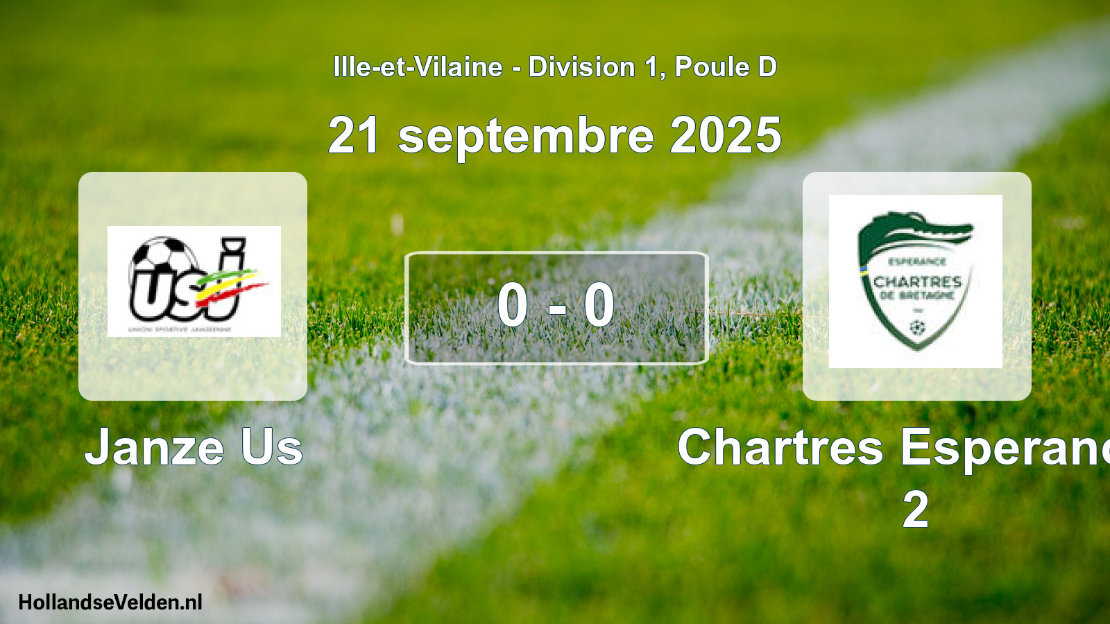 Gespeelde wedstrijd: Janze Us - Chartres Esperance 2 0 - 0 (21 septembre 2025)