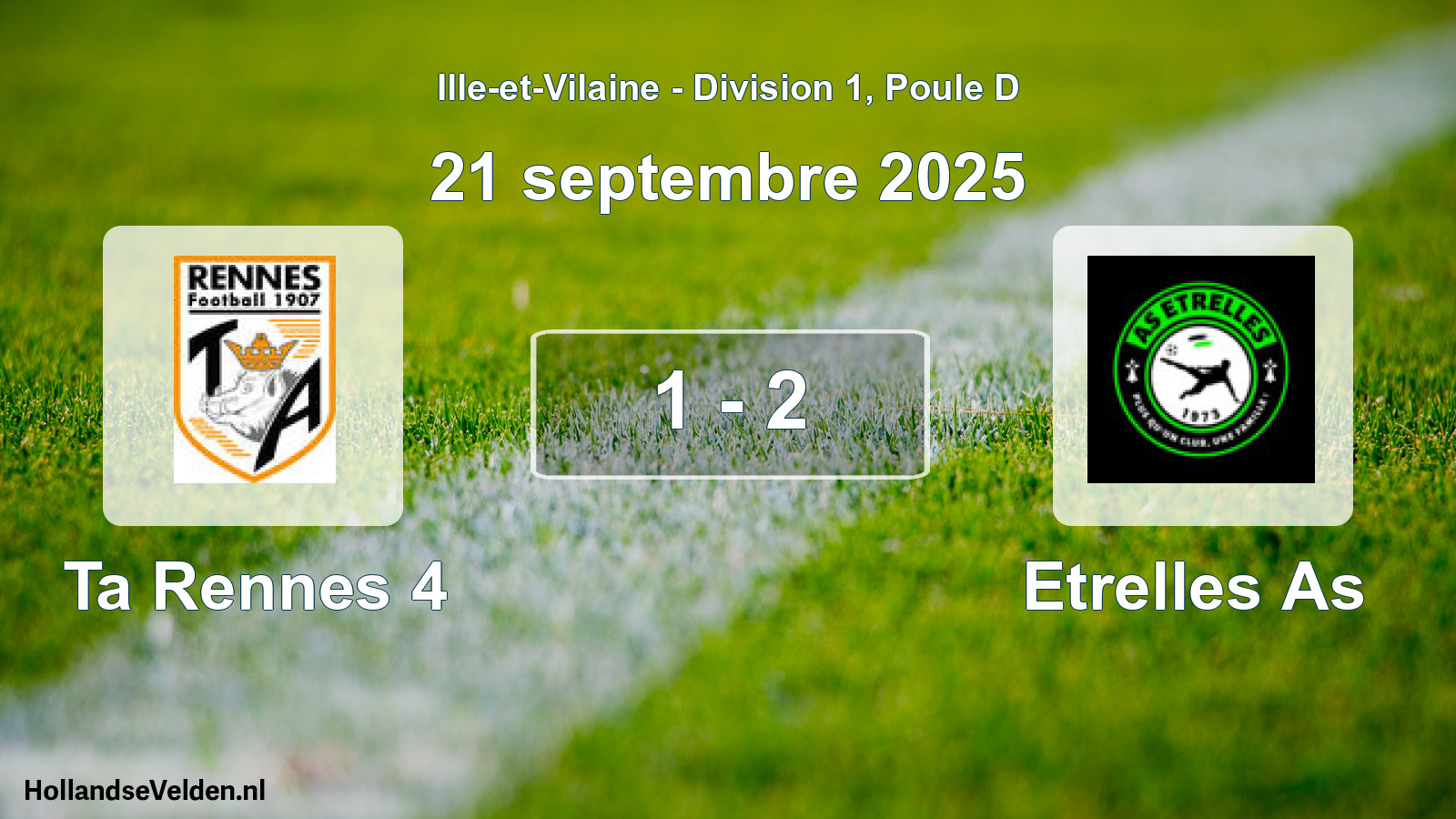 Gespeelde wedstrijd: Ta Rennes 4 - Etrelles As 1 - 2 (21 september 2025)