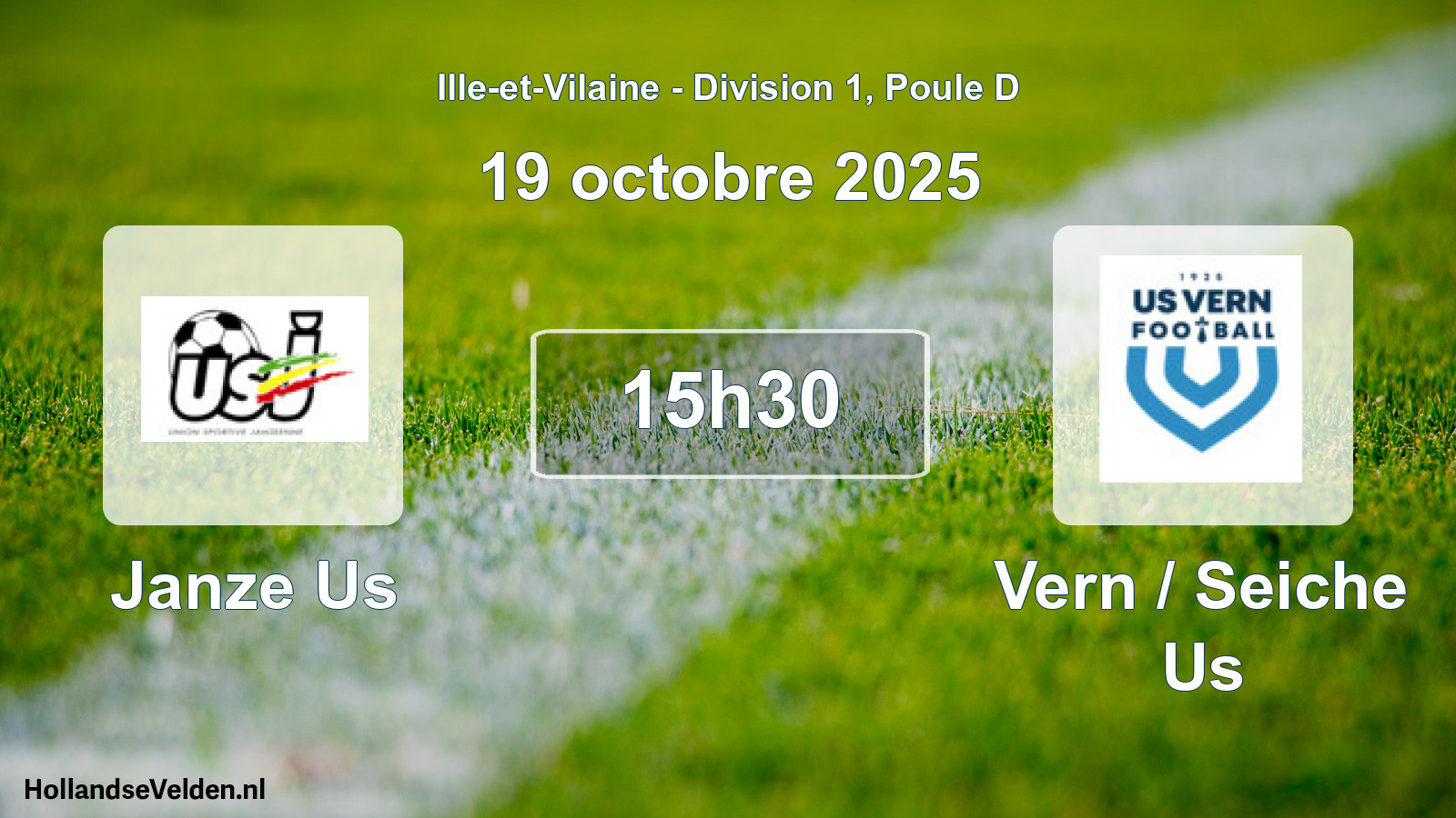 Scheduled Match: Janze Us - Vern / Seiche Us (19 October 2025)