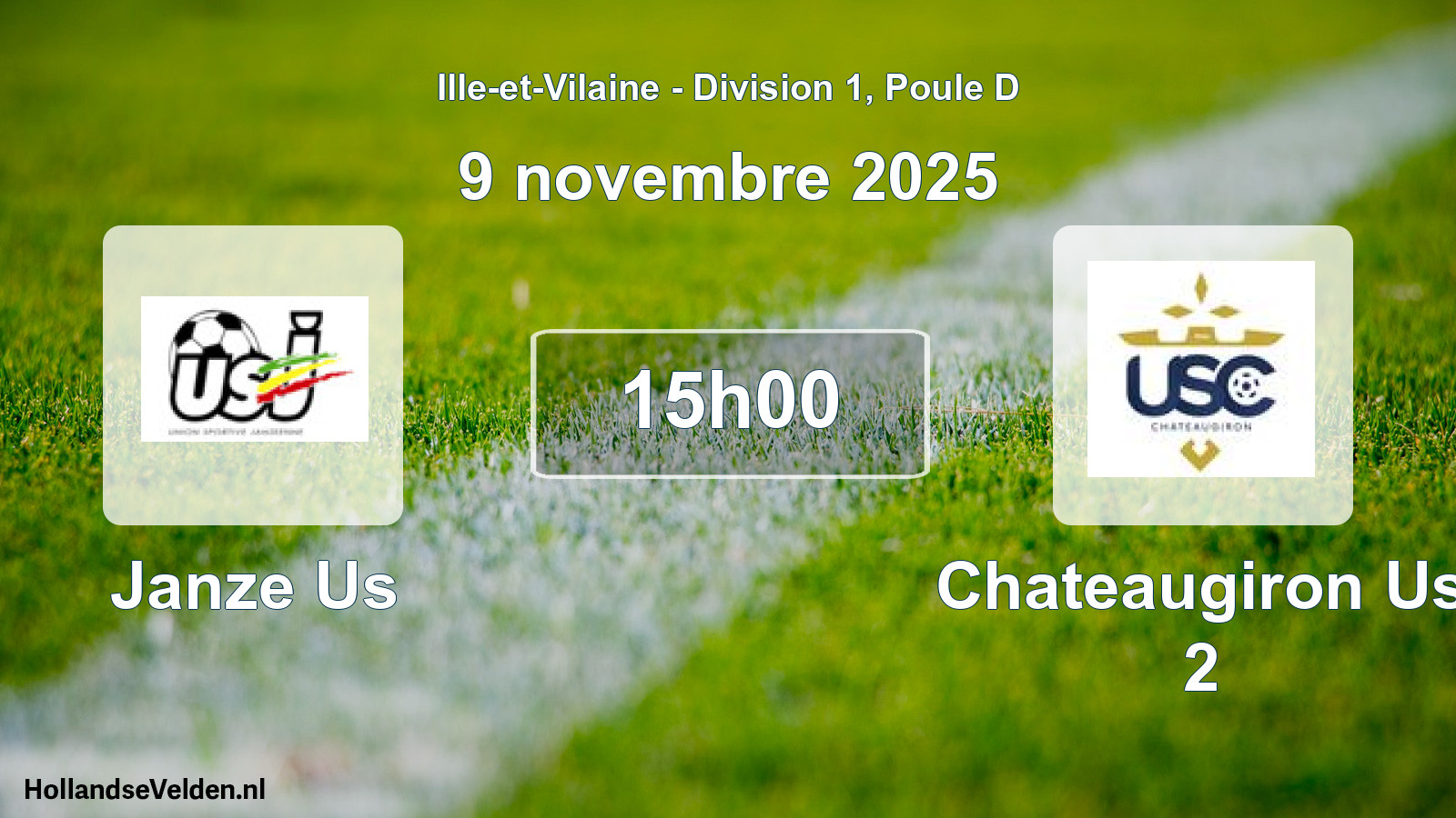 Geplande wedstrijd: Janze Us - Chateaugiron Us 2 (9 novembre 2025)