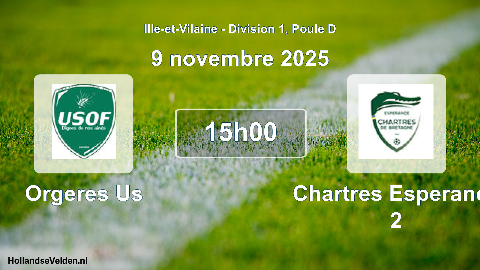 Scheduled Match: Orgeres Us - Chartres Esperance 2 (9 November 2025)
