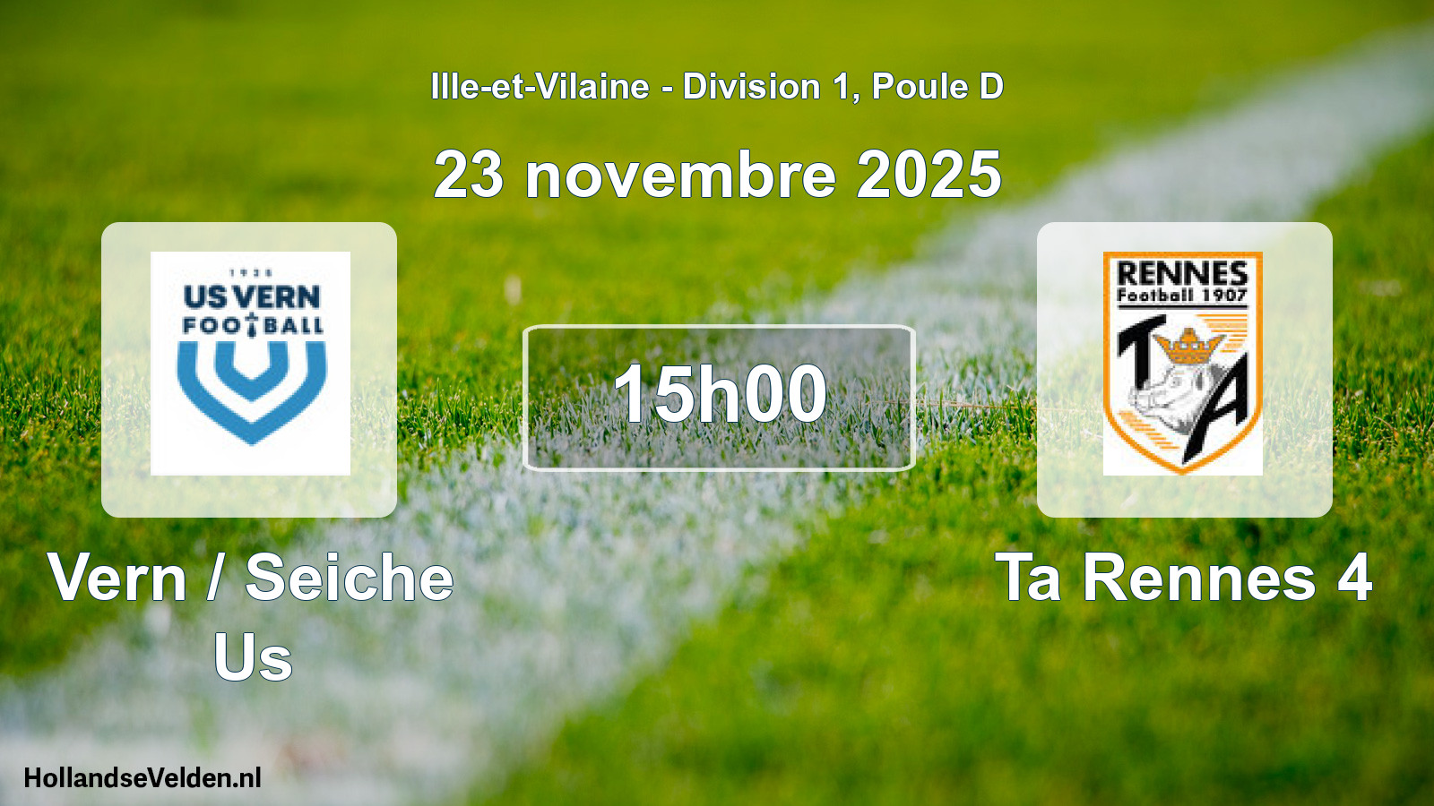 Geplande wedstrijd: Vern / Seiche Us - Ta Rennes 4 (23 novembre 2025)