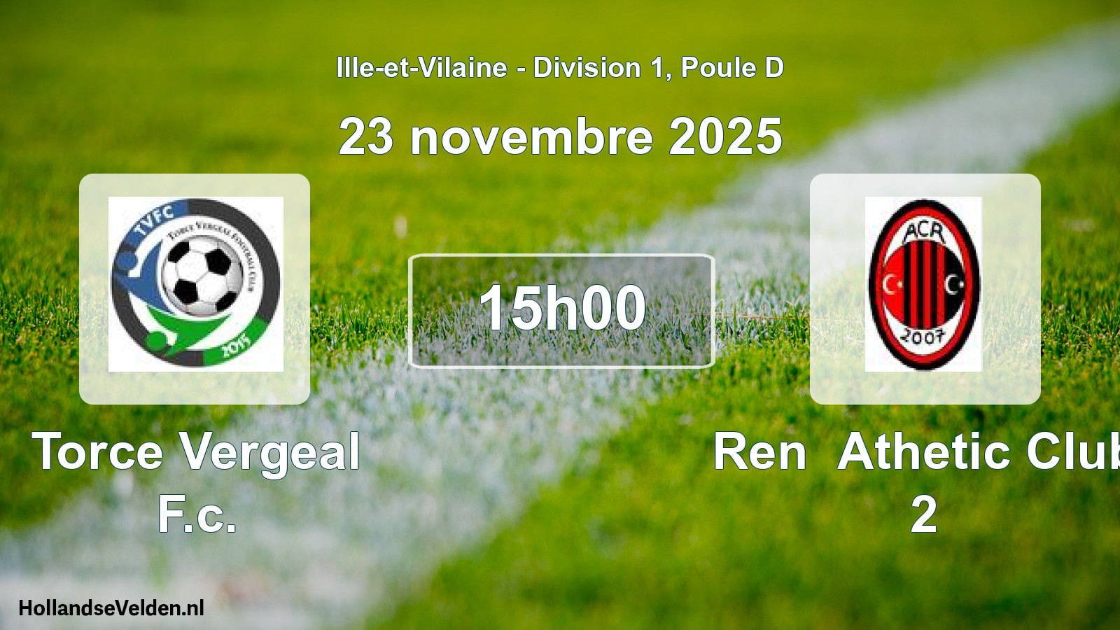 Geplande wedstrijd: Torce Vergeal F.c. - Ren Athetic Club 2 (23 novembre 2025)