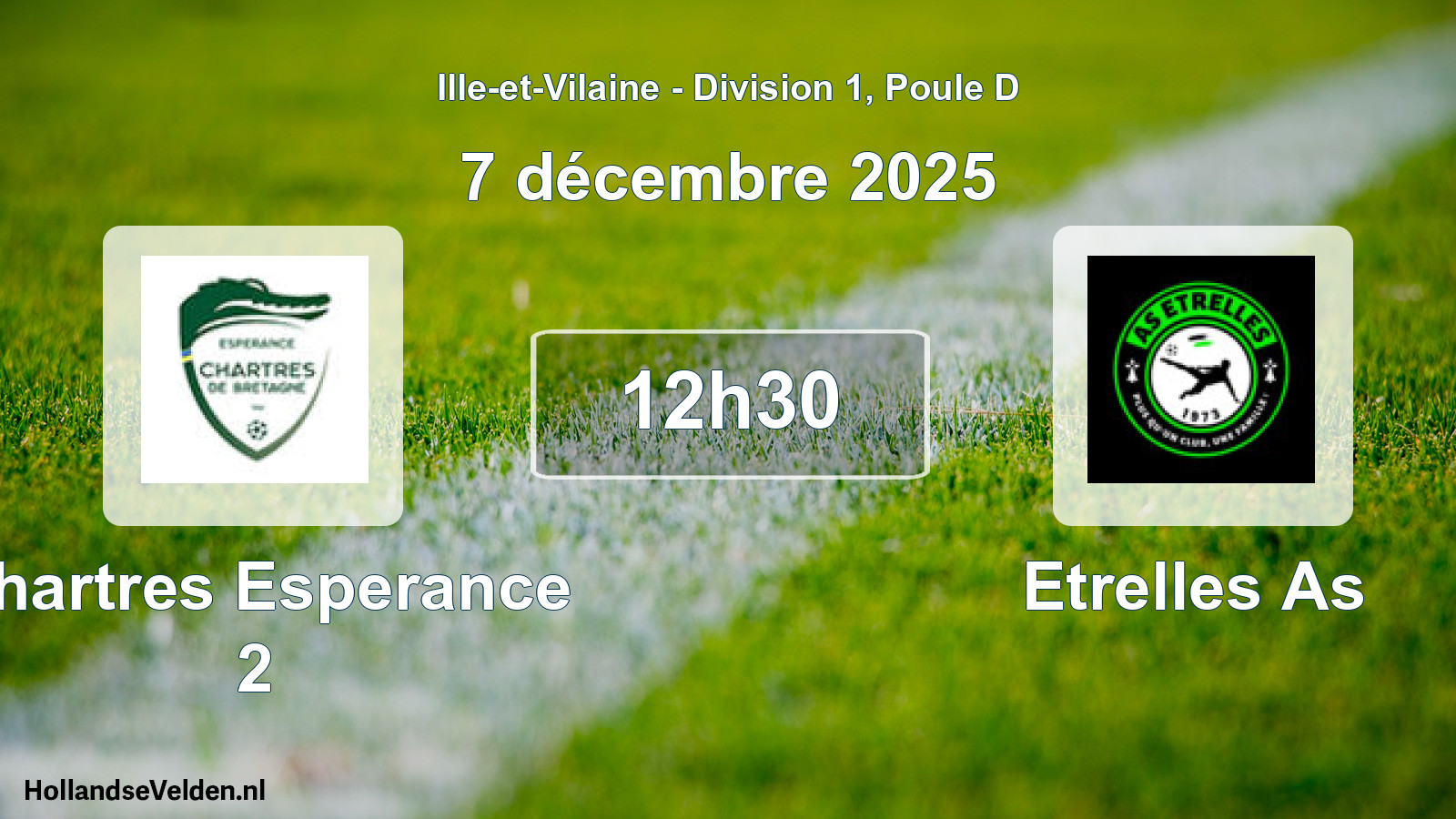 Geplande wedstrijd: Chartres Esperance 2 - Etrelles As (7 december 2025)