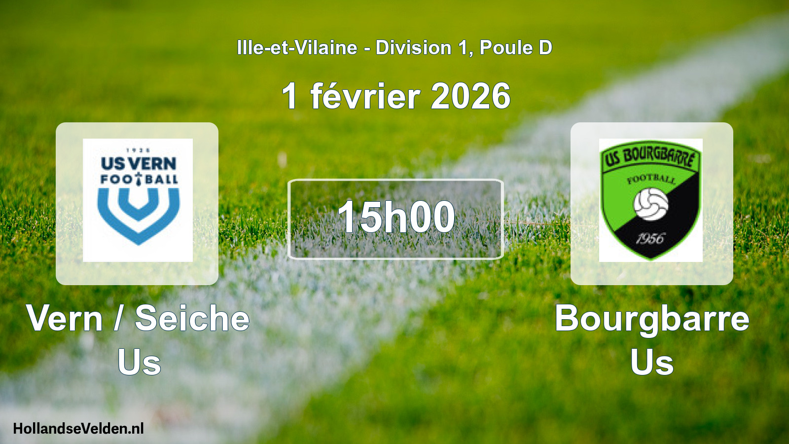 Geplande wedstrijd: Vern / Seiche Us - Bourgbarre Us (1 février 2026)