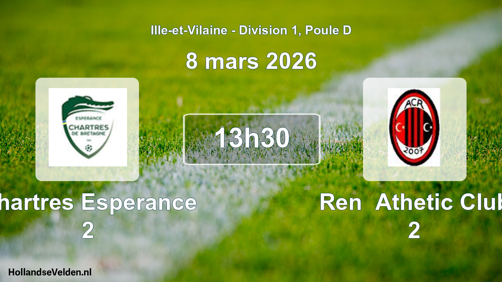 Geplande wedstrijd: Chartres Esperance 2 - Ren Athetic Club 2 (8 maart 2026)