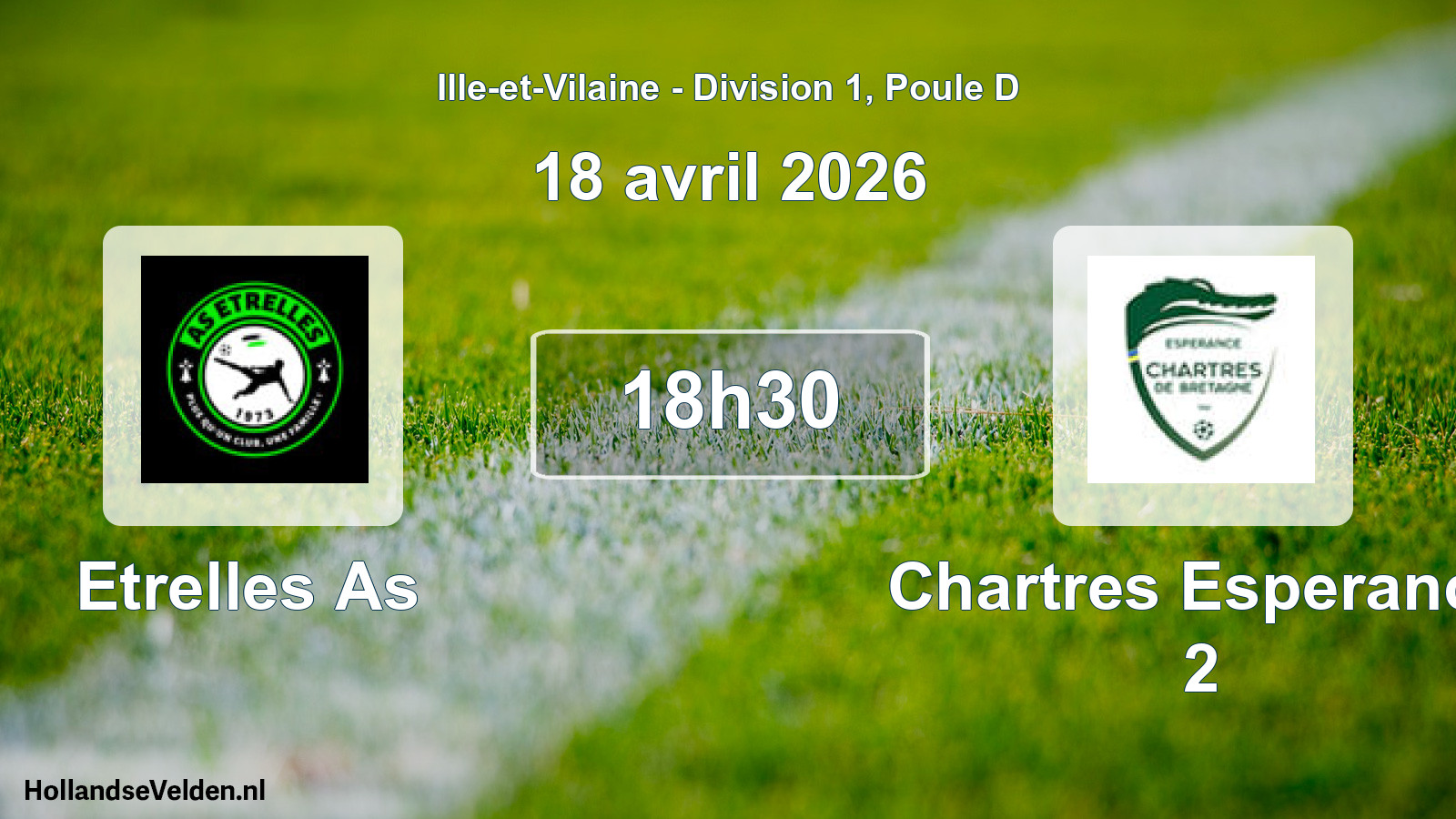 Geplande wedstrijd: Etrelles As - Chartres Esperance 2 (18 avril 2026)