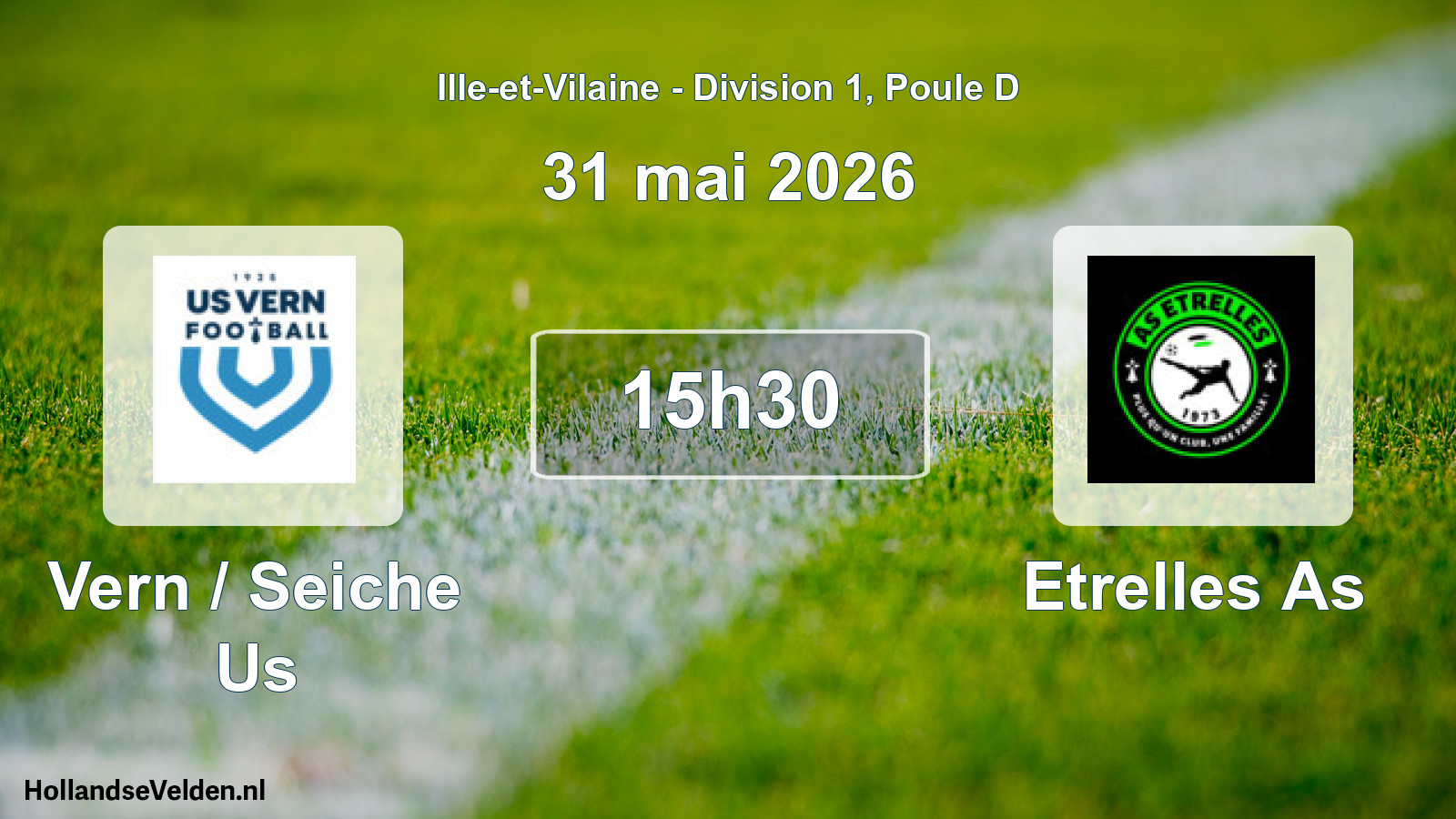Scheduled Match: Vern / Seiche Us - Etrelles As (31 May 2026)