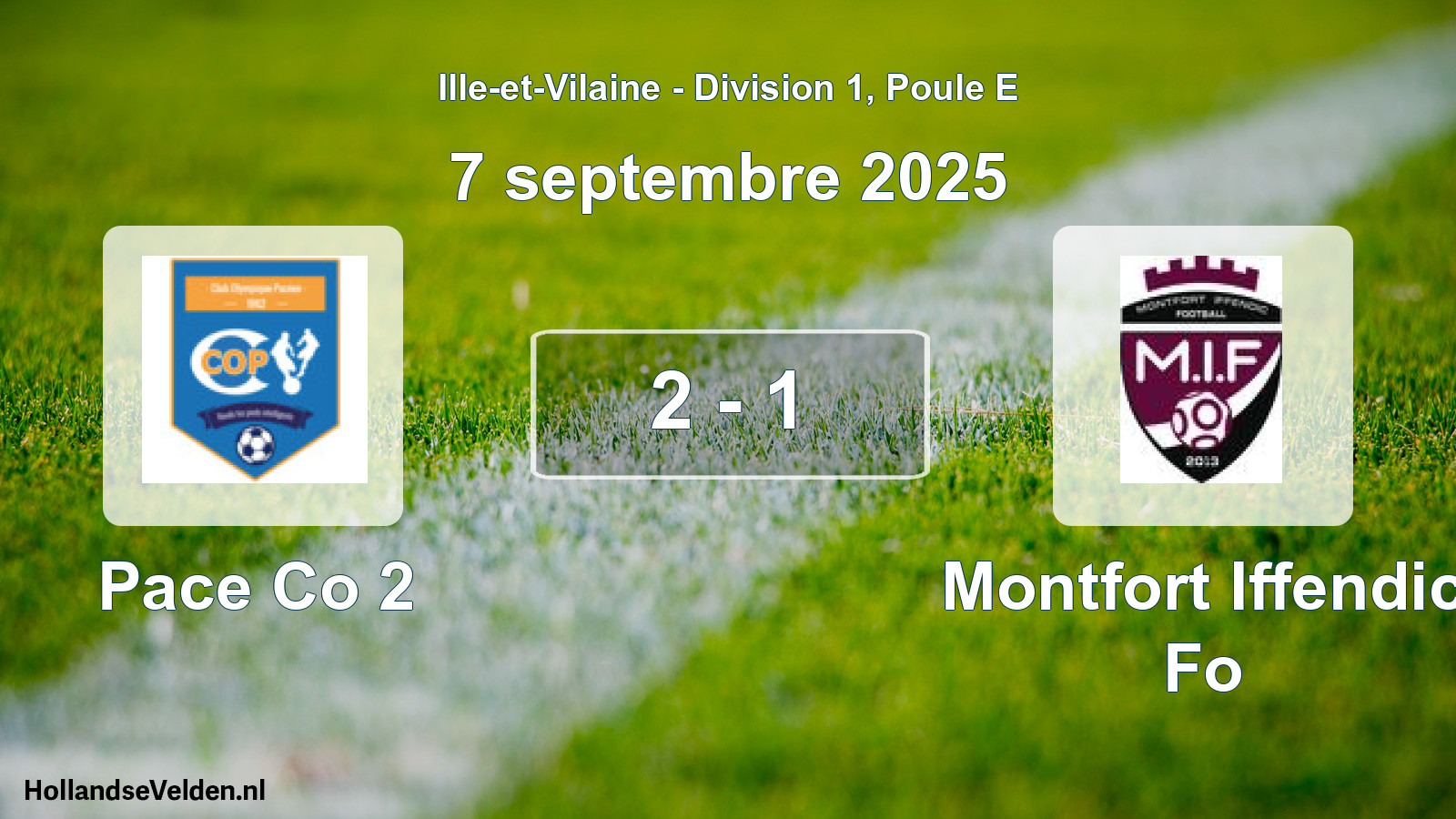 Total number of matches played: Pace Co 2 - Montfort Iffendic Fo 2 - 1 (7 September 2025)