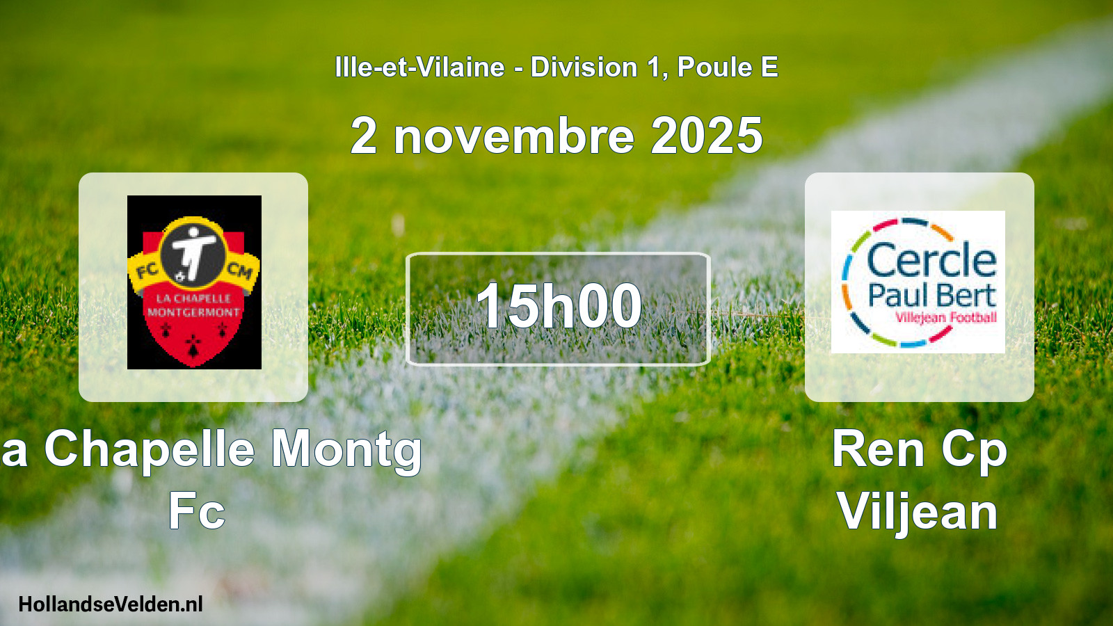 Scheduled Match: La Chapelle Montg Fc - Ren Cp Viljean (2 November 2025)