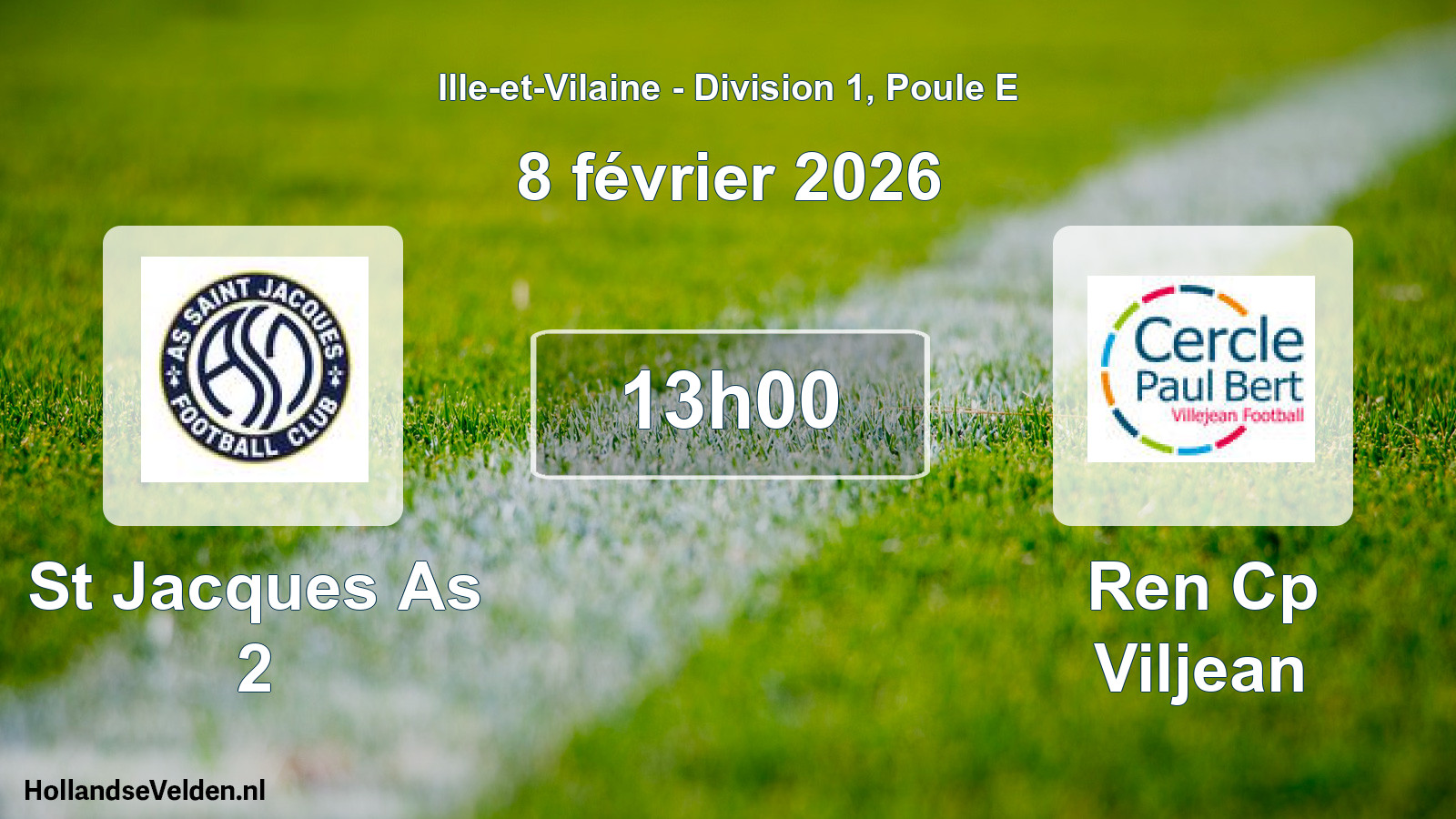 Geplande wedstrijd: St Jacques As 2 - Ren Cp Viljean (8 février 2026)
