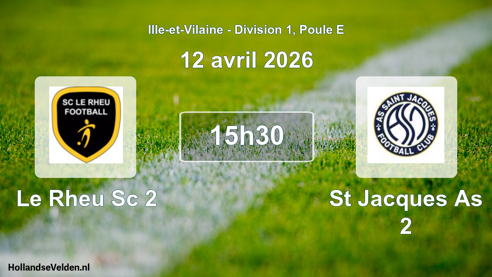 Geplande wedstrijd: Le Rheu Sc 2 - St Jacques As 2 (12 april 2026)