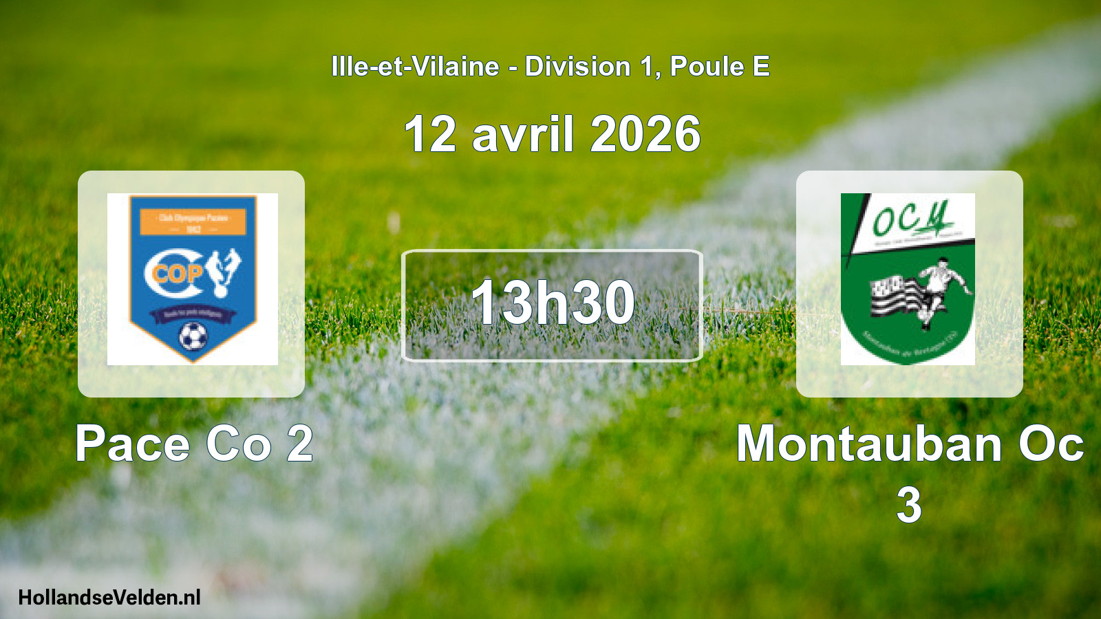 Scheduled Match: Pace Co 2 - Montauban Oc 3 (12 April 2026)