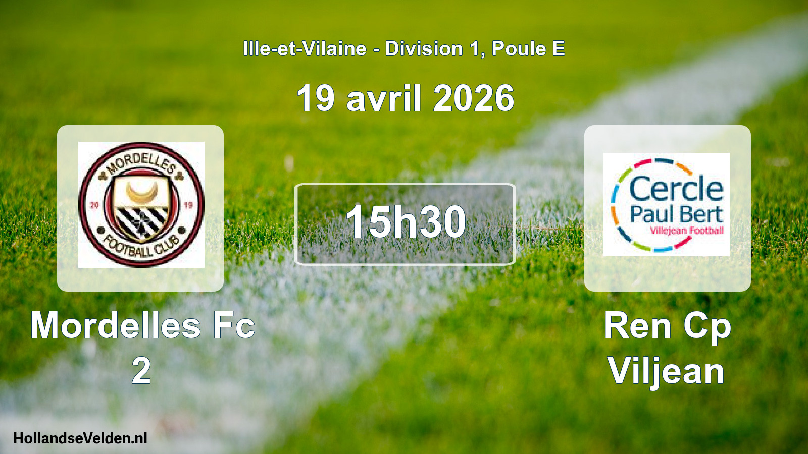 Scheduled Match: Mordelles Fc 2 - Ren Cp Viljean (19 April 2026)