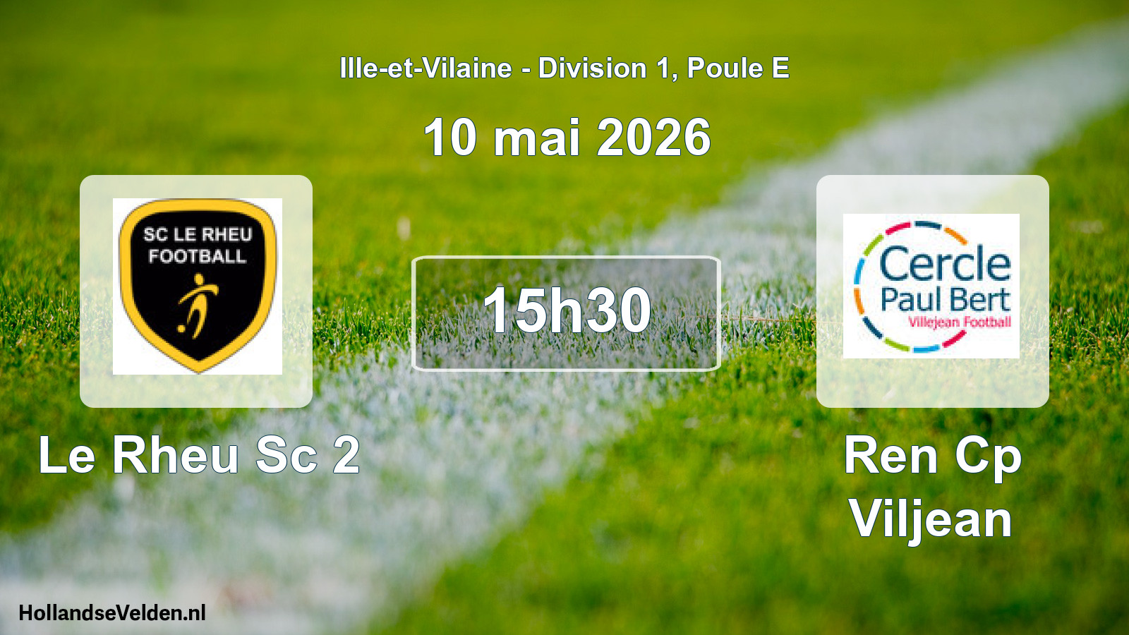 Geplande wedstrijd: Le Rheu Sc 2 - Ren Cp Viljean (10 mai 2026)