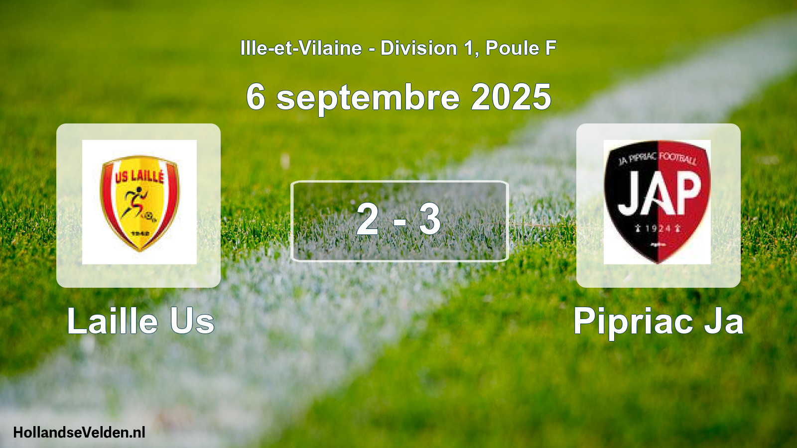 Gespeelde wedstrijd: Laille Us - Pipriac Ja 2 - 3 (6 septembre 2025)