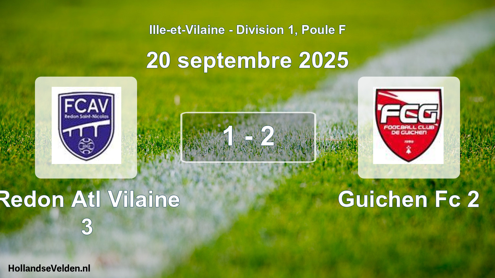 Gespeelde wedstrijd: Redon Atl Vilaine 3 - Guichen Fc 2 1 - 2 (20 september 2025)