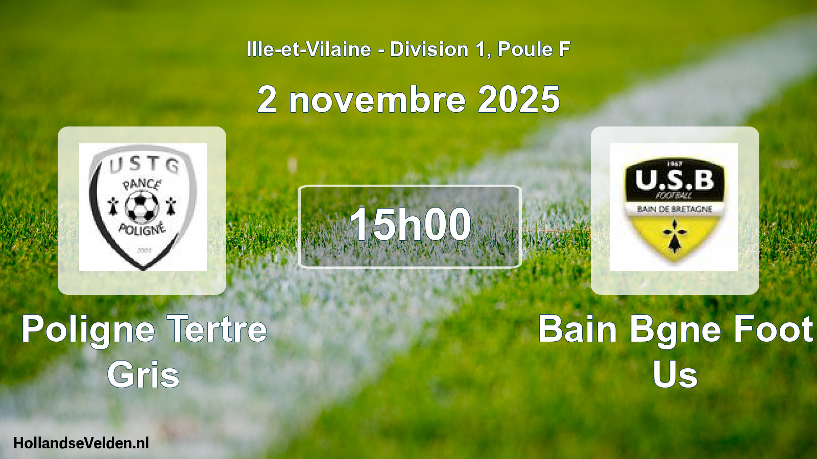 Geplande wedstrijd: Poligne Tertre Gris - Bain Bgne Foot Us (2 novembre 2025)