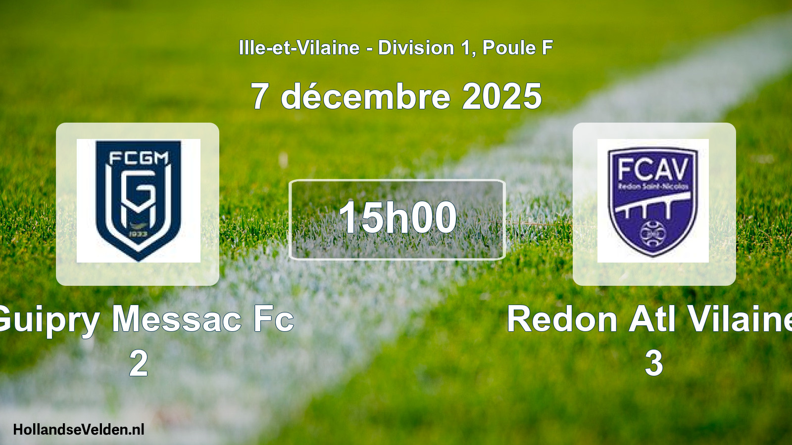 Scheduled Match: Guipry Messac Fc 2 - Redon Atl Vilaine 3 (7 December 2025)