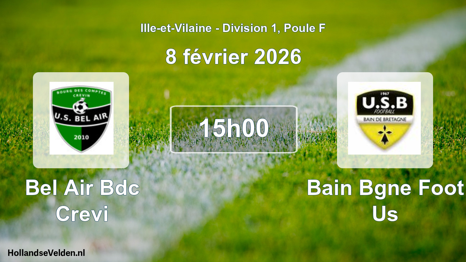 Scheduled Match: Bel Air Bdc Crevi - Bain Bgne Foot Us (8 February 2026)