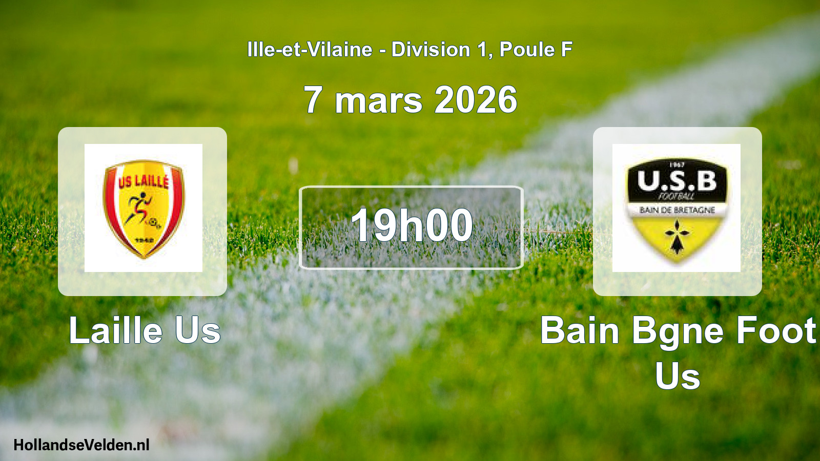 Geplande wedstrijd: Laille Us - Bain Bgne Foot Us (7 maart 2026)