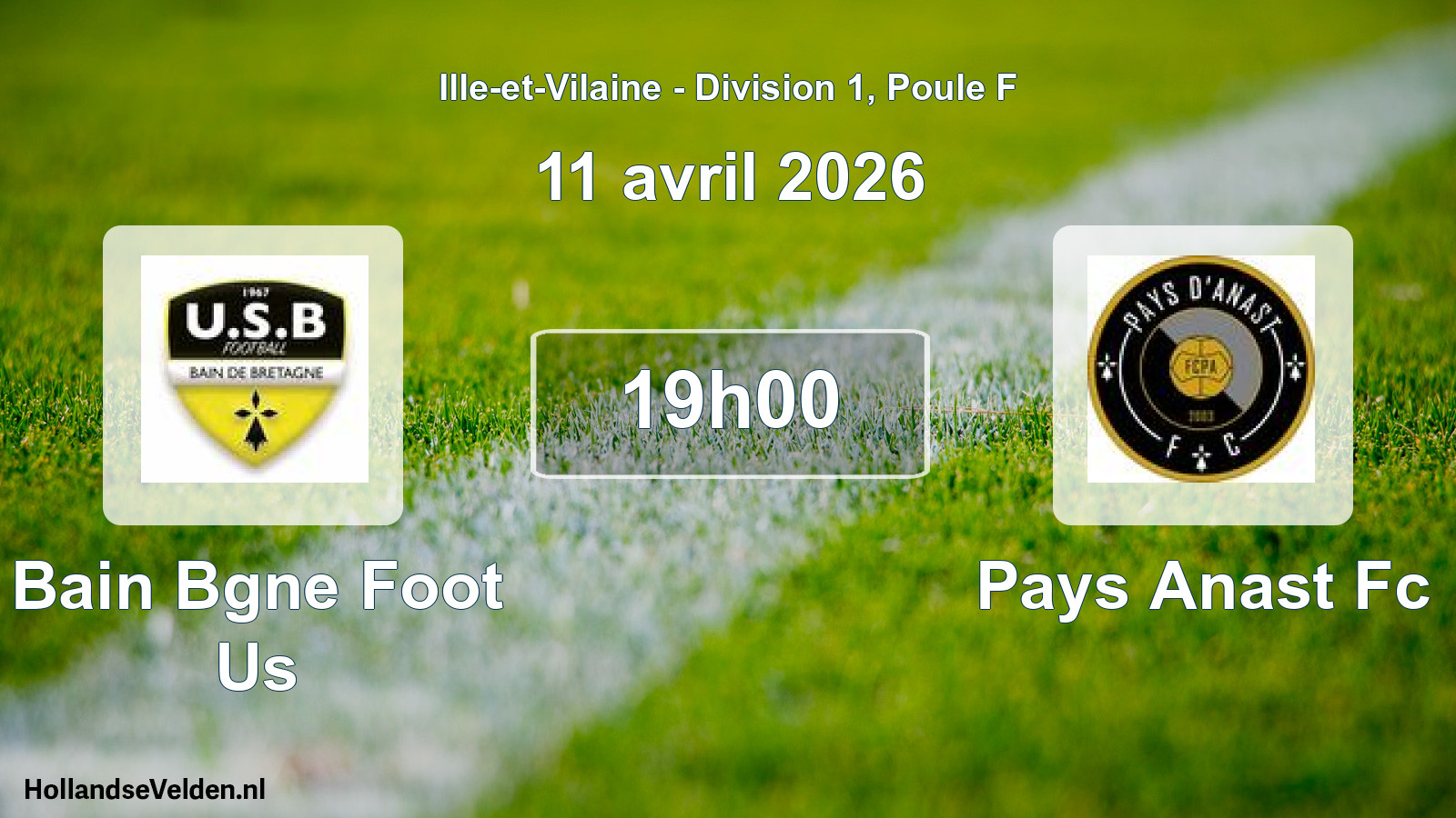 Scheduled Match: Bain Bgne Foot Us - Pays Anast Fc (11 April 2026)