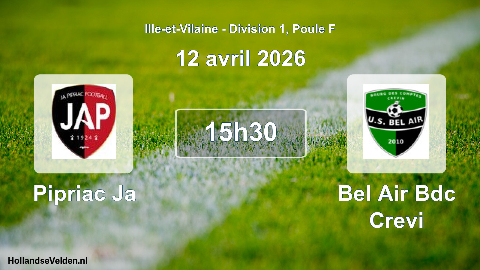 Scheduled Match: Pipriac Ja - Bel Air Bdc Crevi (12 April 2026)