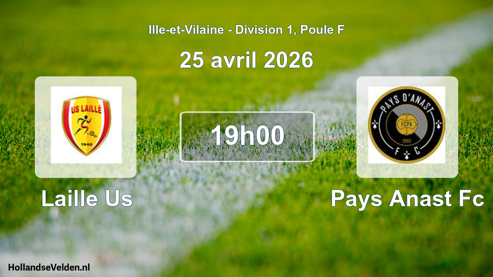 Scheduled Match: Laille Us - Pays Anast Fc (25 April 2026)