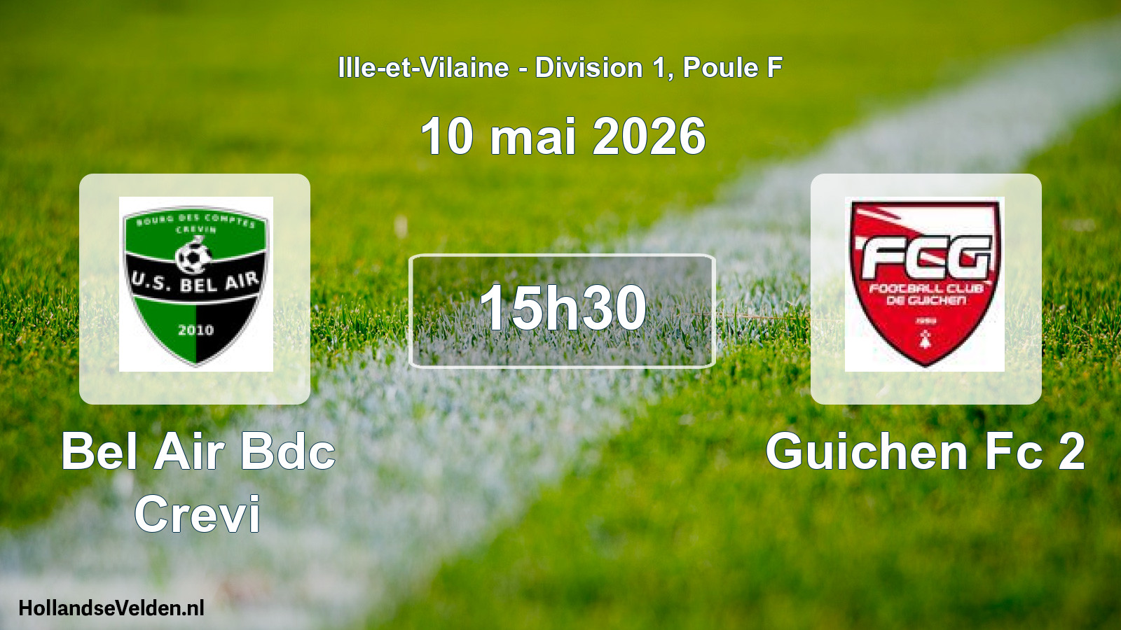 Geplande wedstrijd: Bel Air Bdc Crevi - Guichen Fc 2 (10 mei 2026)