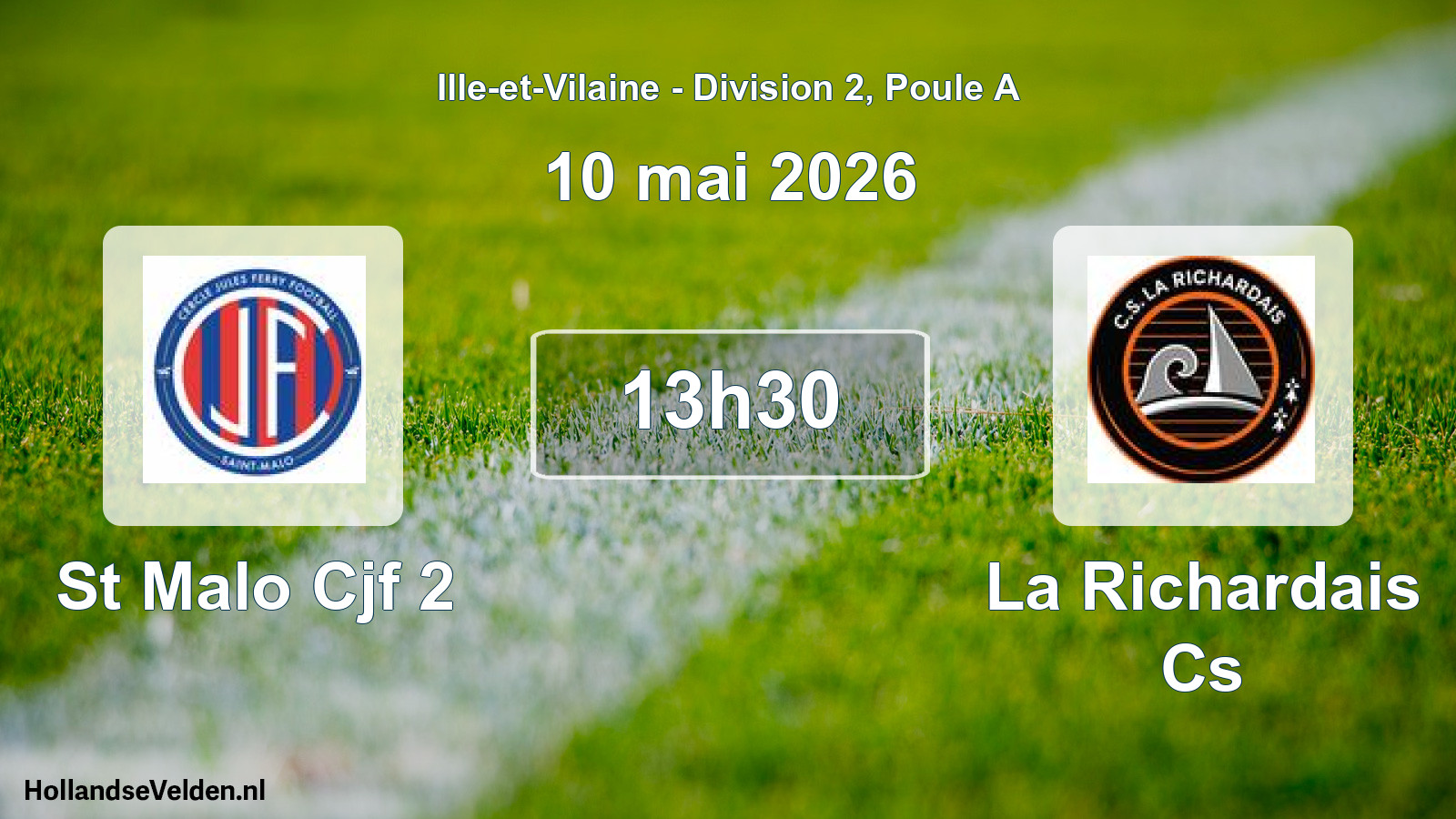 Scheduled Match: St Malo Cjf 2 - La Richardais Cs (10 May 2026)