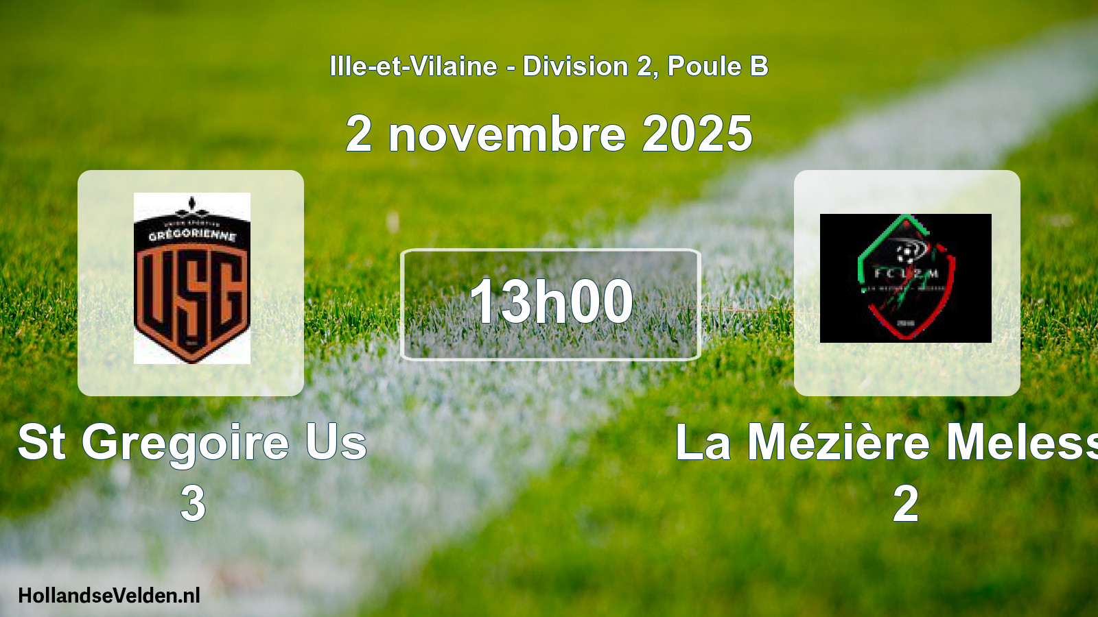 Scheduled Match: St Gregoire Us 3 - La Mézière Melesse 2 (2 November 2025)