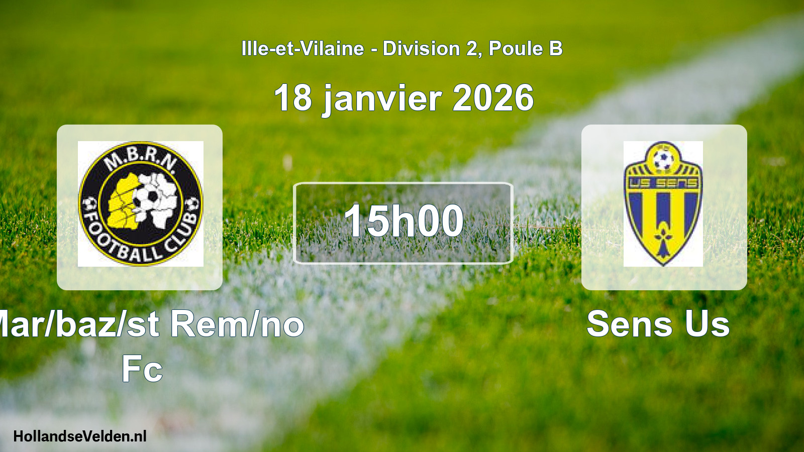 Scheduled Match: Mar/baz/st Rem/no Fc - Sens Us (18 January 2026)