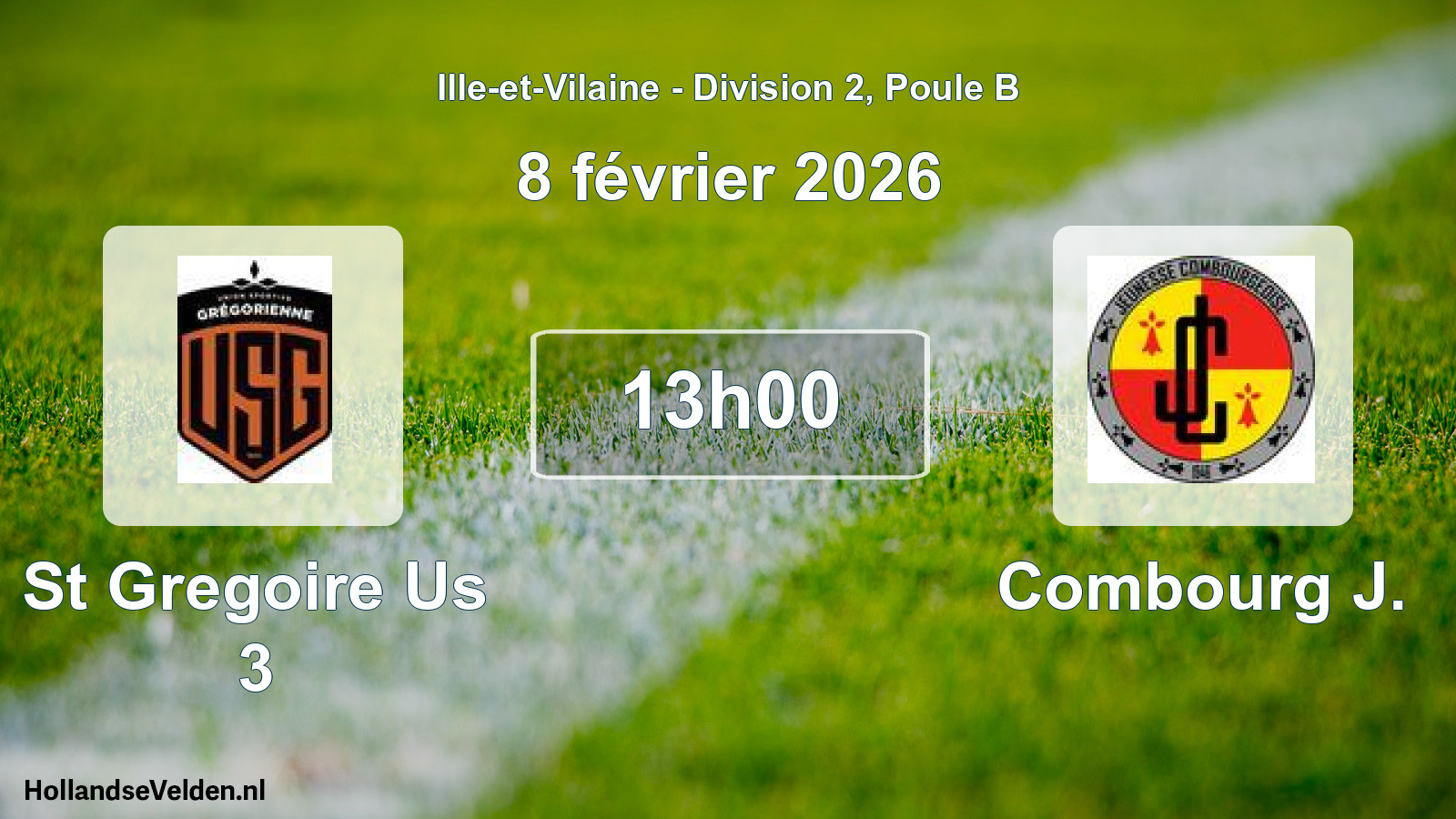 Geplande wedstrijd: St Gregoire Us 3 - Combourg J. (8 février 2026)