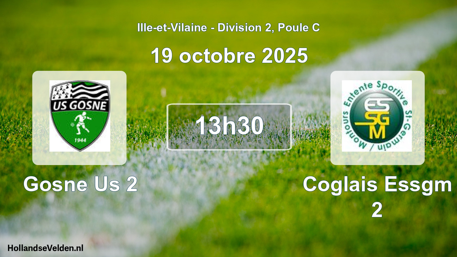 Scheduled Match: Gosne Us 2 - Coglais Essgm 2 (19 October 2025)