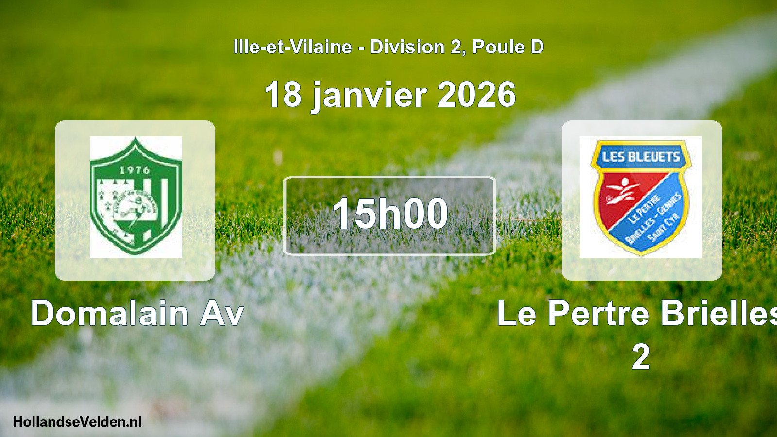 Scheduled Match: Domalain Av - Le Pertre Brielles 2 (18 January 2026)