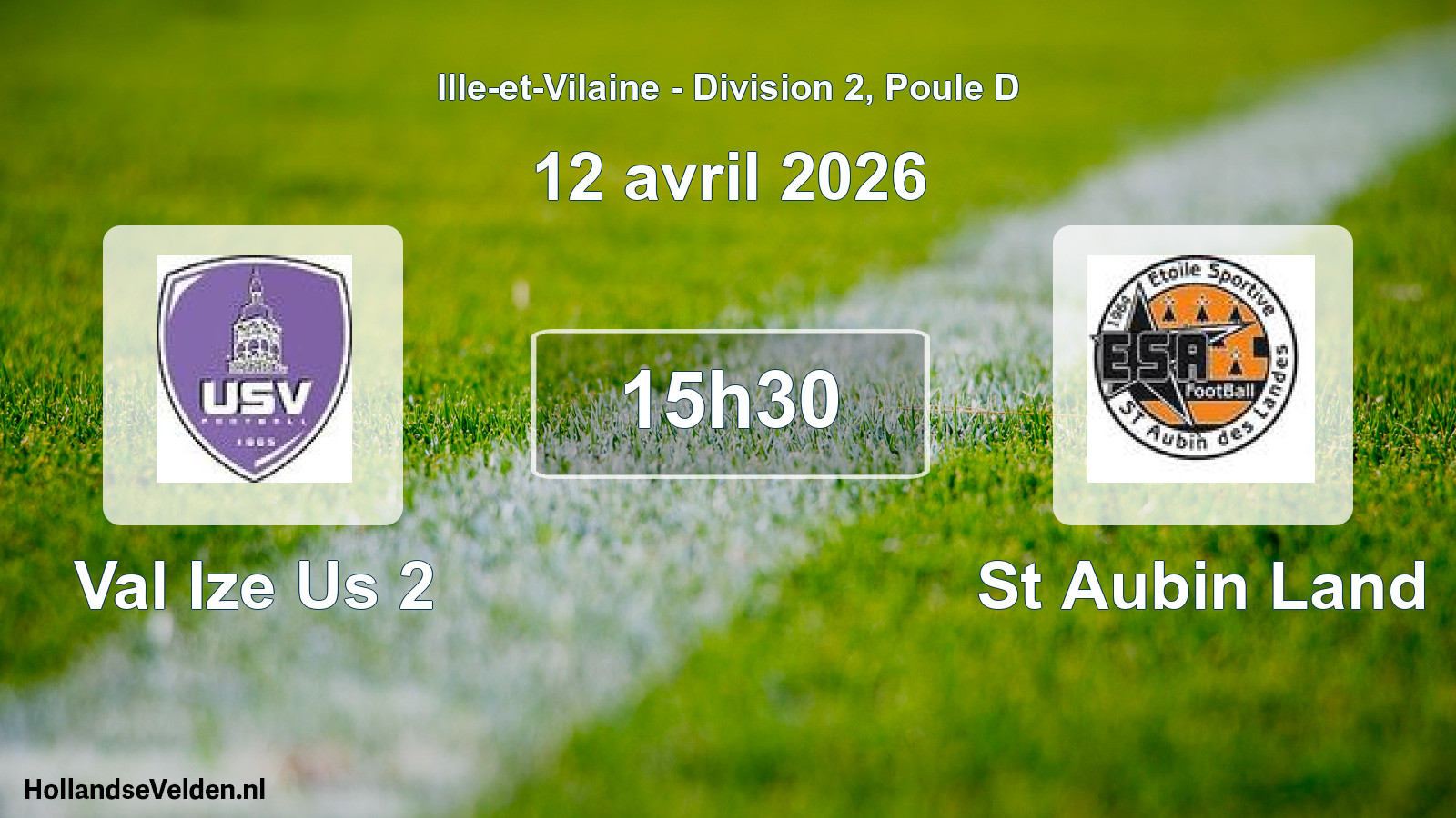 Scheduled Match: Val Ize Us 2 - St Aubin Land (12 April 2026)