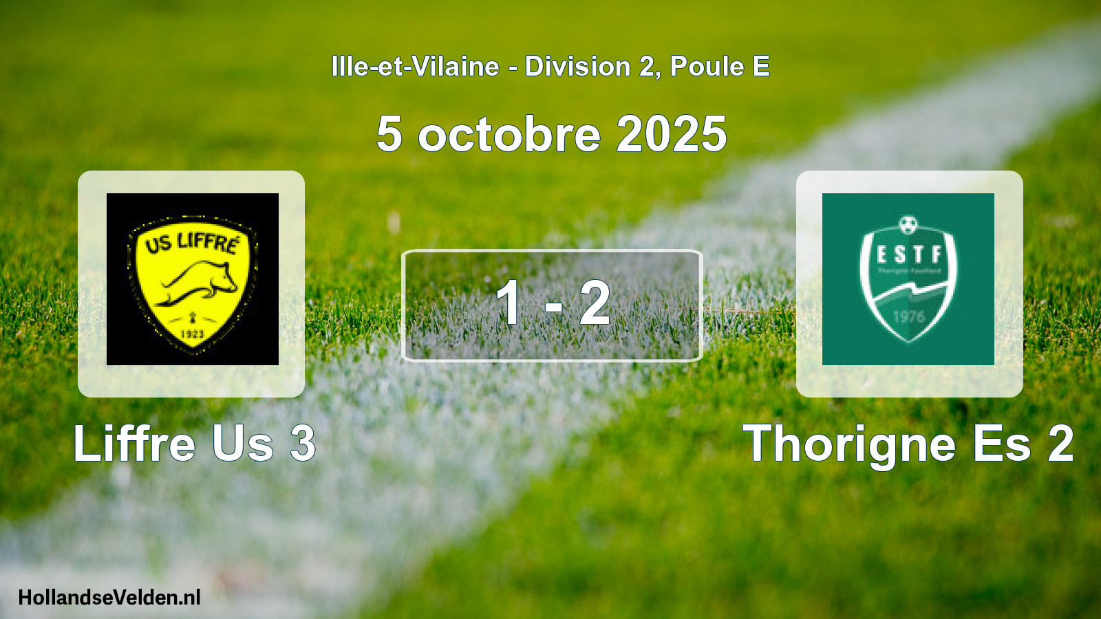 Gespeelde wedstrijd: Liffre Us 3 - Thorigne Es 2 1 - 2 (5 oktober 2025)