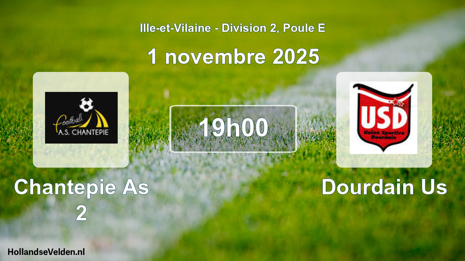 Geplande wedstrijd: Chantepie As 2 - Dourdain Us (1 novembre 2025)