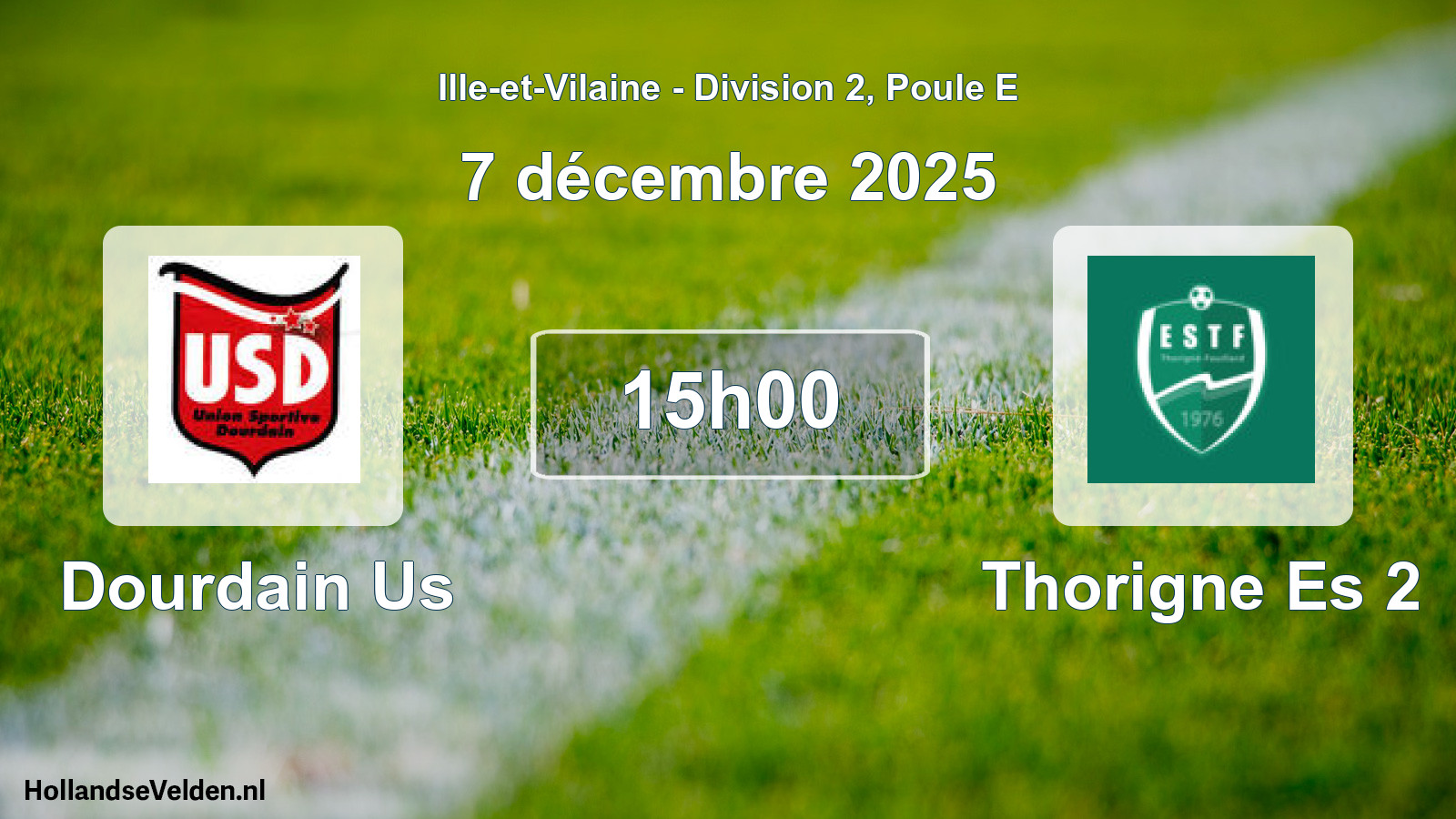 Geplande wedstrijd: Dourdain Us - Thorigne Es 2 (7 december 2025)