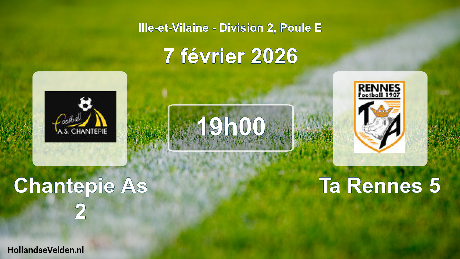 Geplande wedstrijd: Chantepie As 2 - Ta Rennes 5 (7 février 2026)
