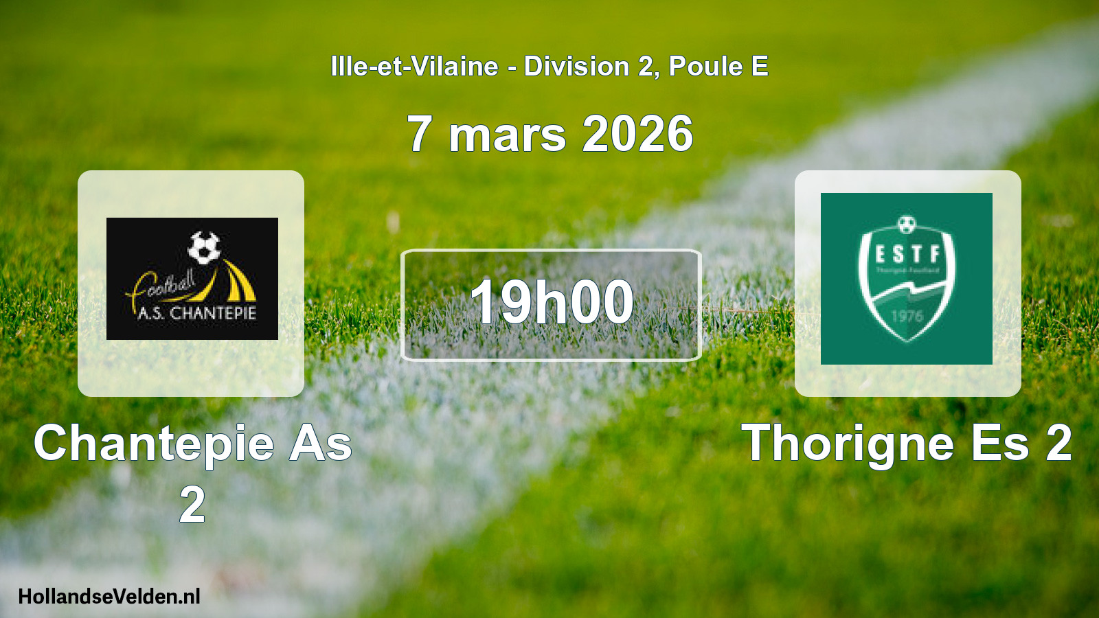 Geplande wedstrijd: Chantepie As 2 - Thorigne Es 2 (7 mars 2026)