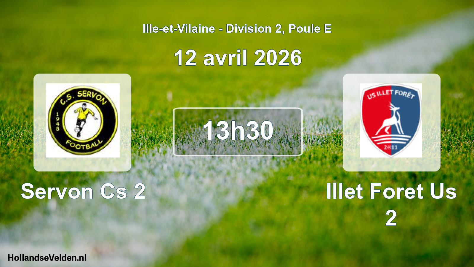 Geplande wedstrijd: Servon Cs 2 - Illet Foret Us 2 (12 avril 2026)