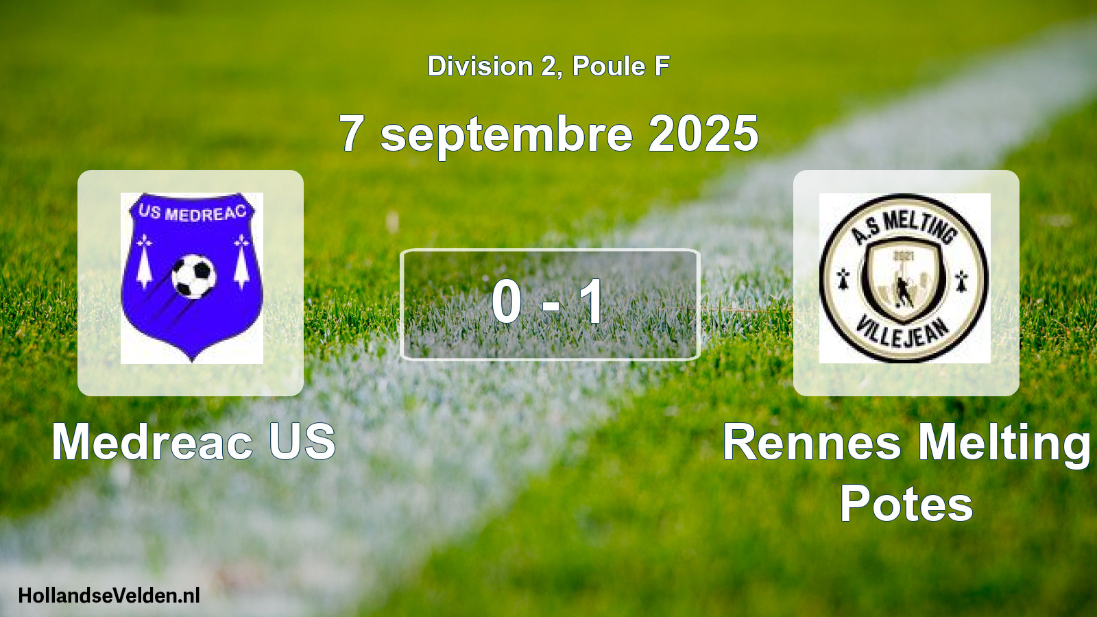 Gespeelde wedstrijd: Medreac US - Rennes Melting Potes 0 - 1 (7 september 2025)