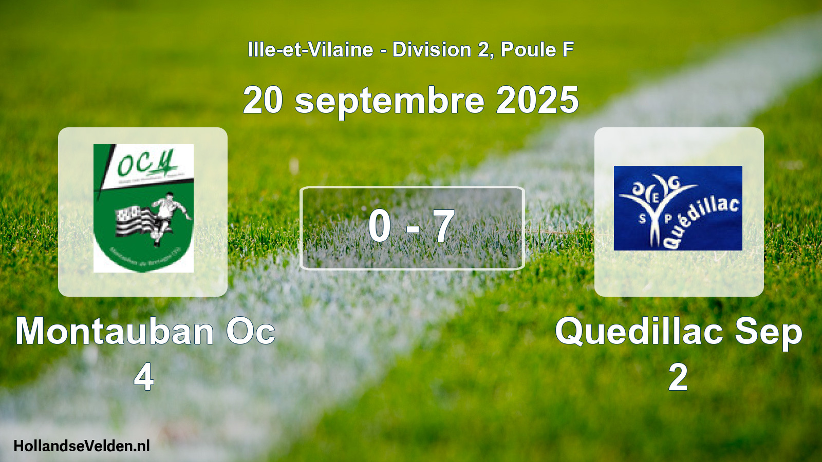 Total number of matches played: Montauban Oc 4 - Quedillac Sep 2 0 - 7 (20 September 2025)