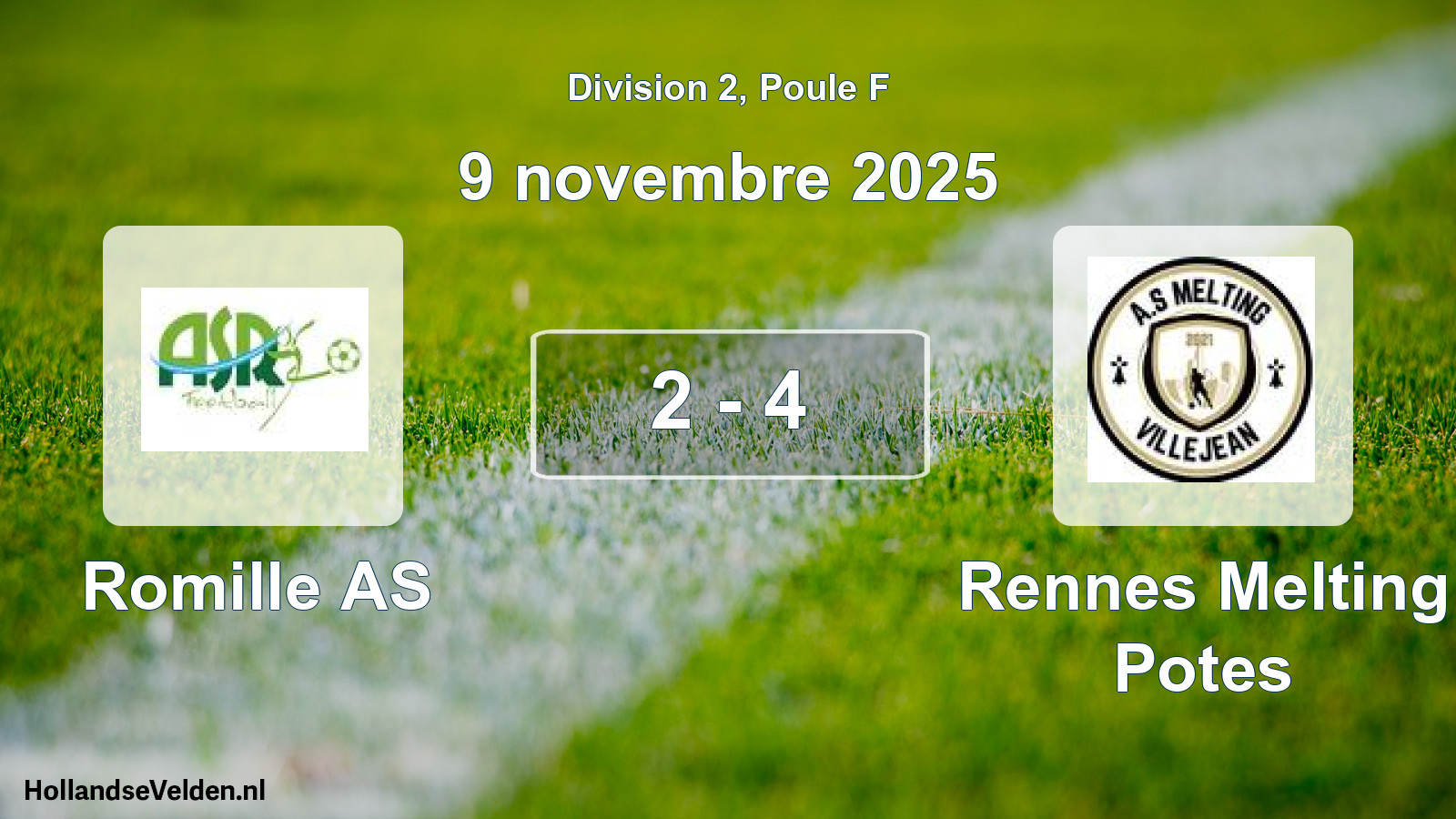 Gespeelde wedstrijd: Romille AS - Rennes Melting Potes 2 - 4 (9 november 2025)