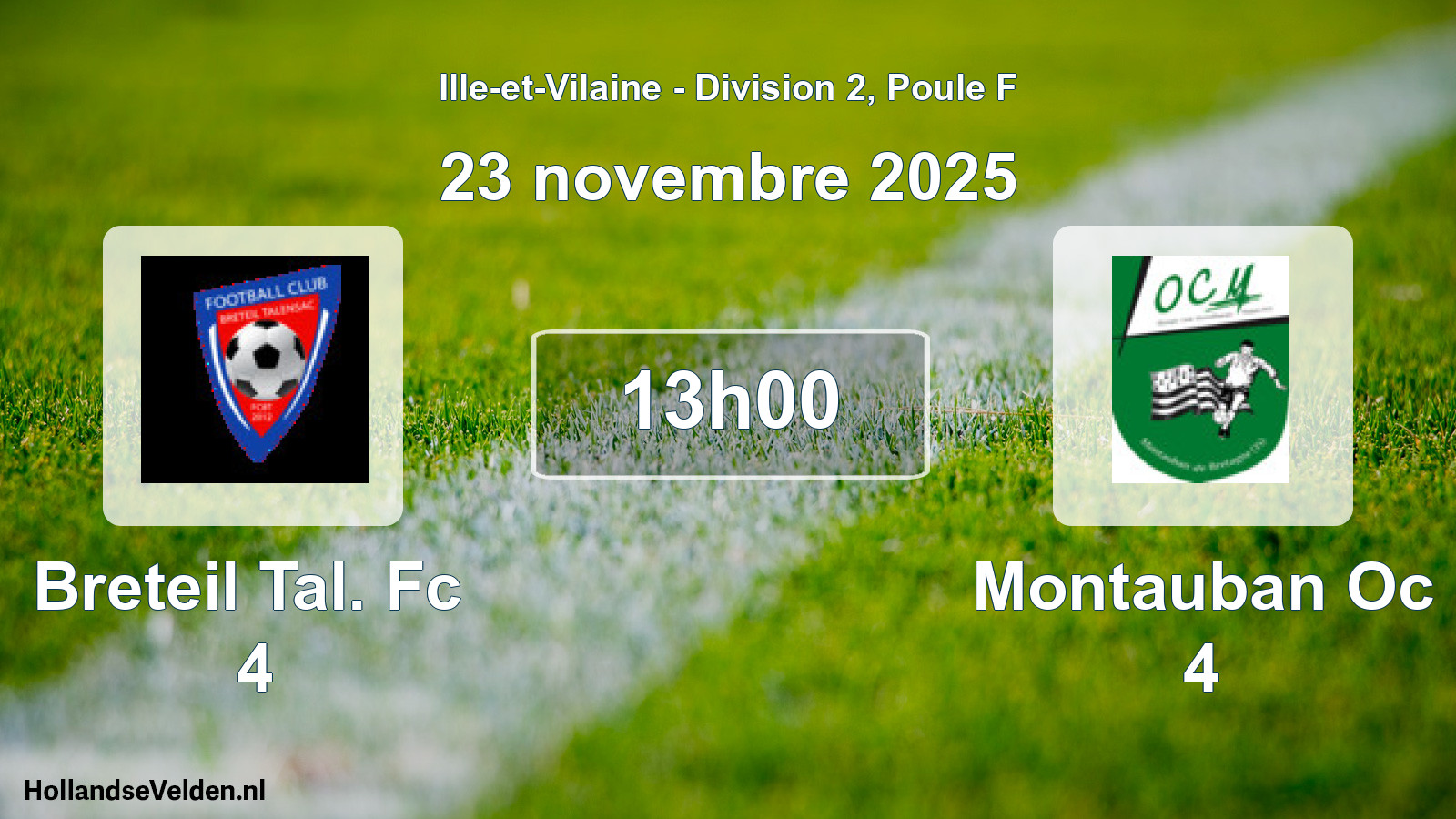 Scheduled Match: Breteil Tal. Fc 4 - Montauban Oc 4 (23 November 2025)